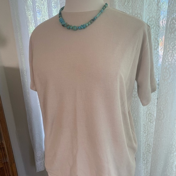 Sag Harbor Tops - Sag Harbor, L tan woven shirt